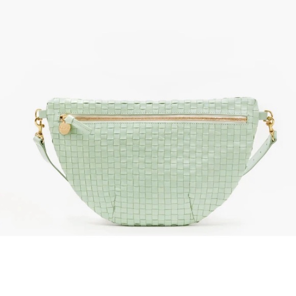 Clare V Grande Fanny in Mist Woven Checker NEW - Picture 2 of 11